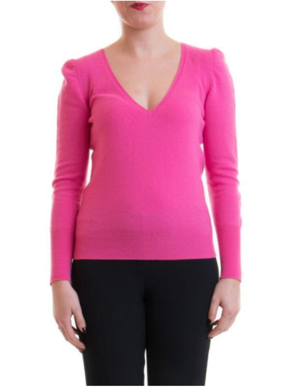 Blumarine fuchsia pink wool-cashmere blend sweater size 10 BMWT